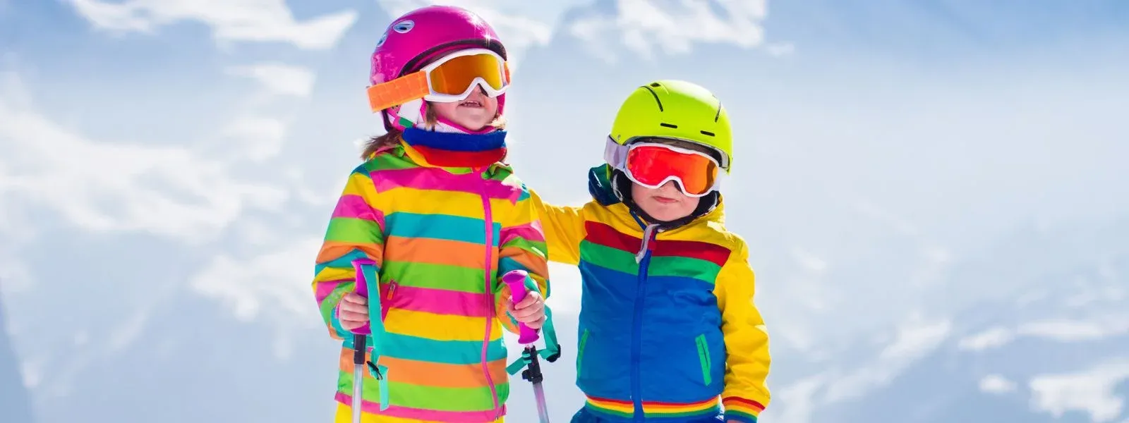 děti a lyžování ve francouzských Alpách