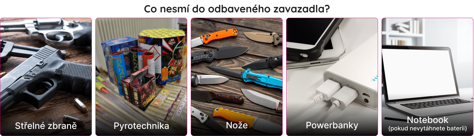 Co nesmí do odbaveného zavazadla